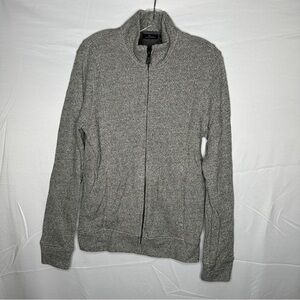 Marc Anthony Gray Zip Up Sweater with High Collar